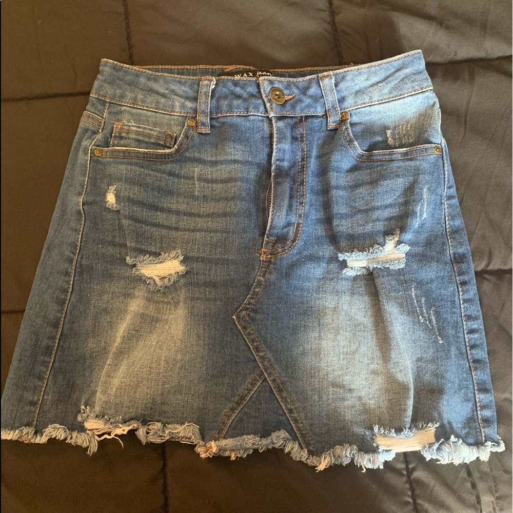 blue jeans skirt